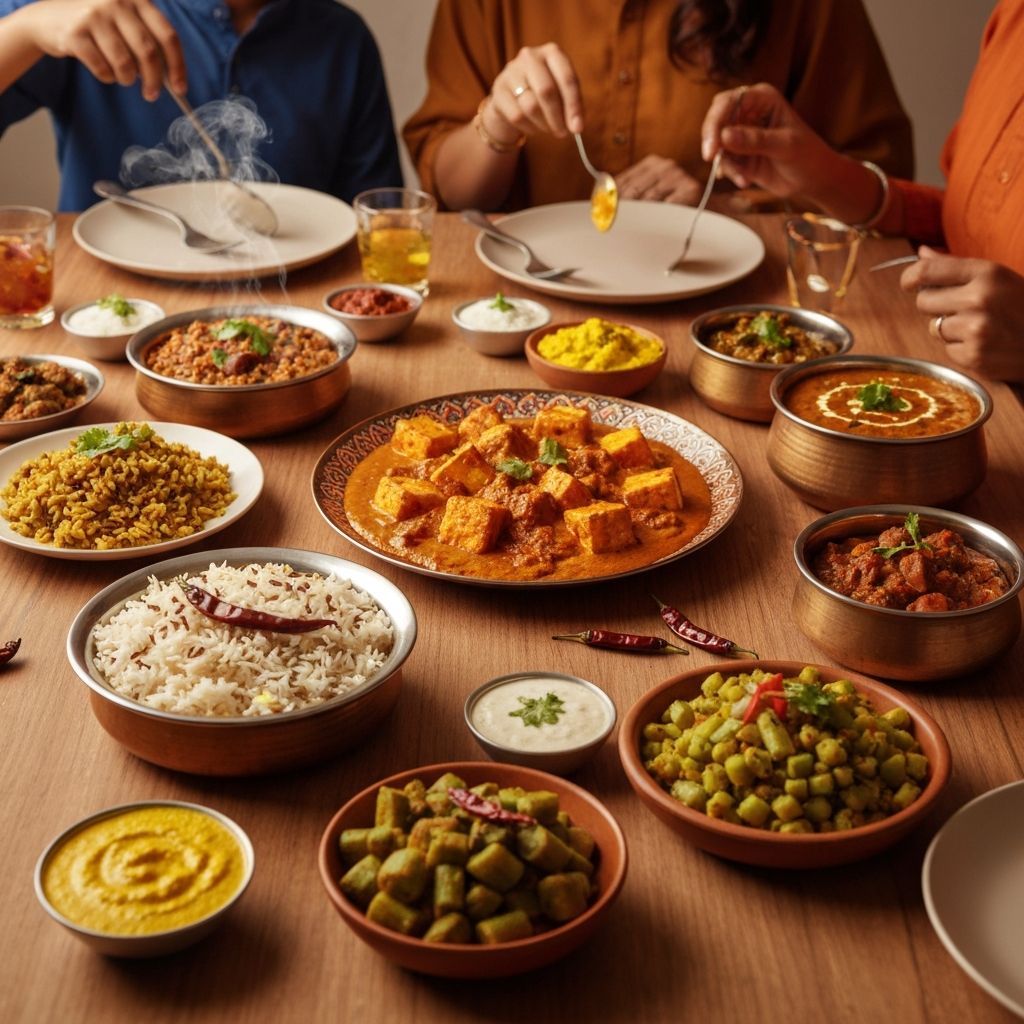 Punjabi cuisine spread